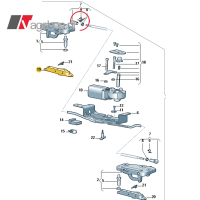 Audi A4/S4/RS4 8H Cabrio onderstuk kap slot